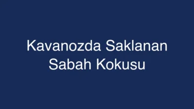 Kavanozda Saklanan Sabah Kokusu