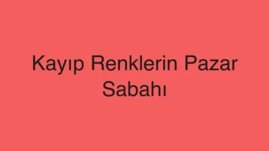 Kayıp Renklerin Pazar Sabahı