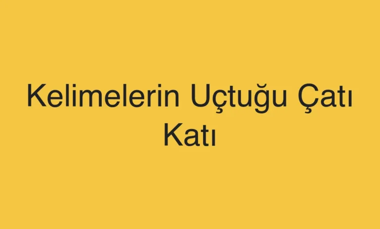 Kelimelerin Uçtuğu Çatı Katı