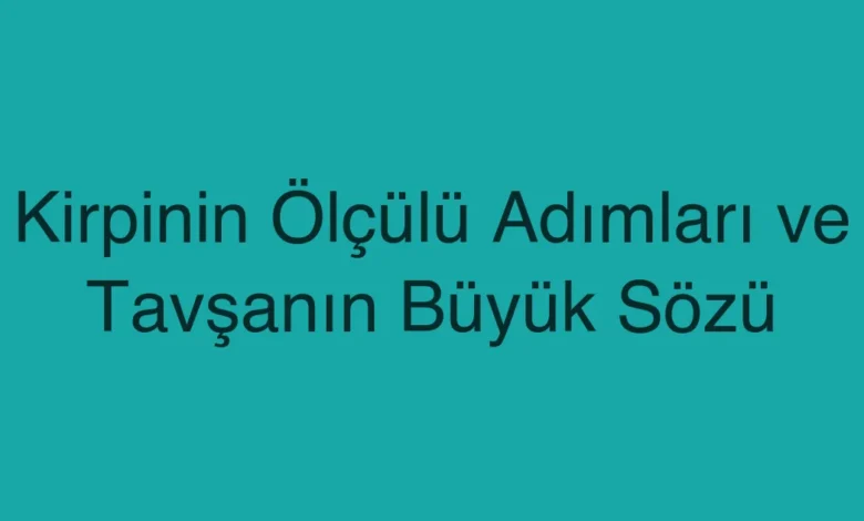 Kirpinin Ölçülü Adımları ve Tavşanın Büyük Sözü