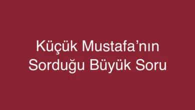 Küçük Mustafa’nın Sorduğu Büyük Soru