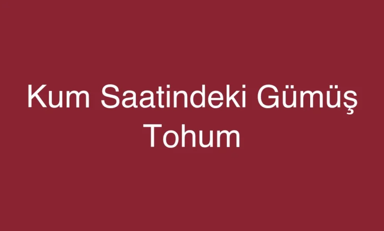 Kum Saatindeki Gümüş Tohum