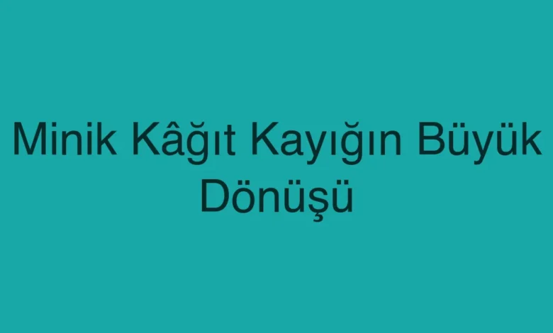 Minik Kâğıt Kayığın Büyük Dönüşü
