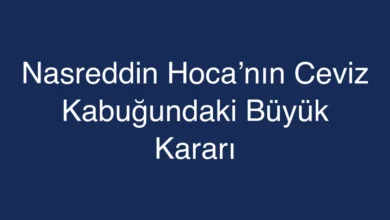 Nasreddin Hoca’nın Ceviz Kabuğundaki Büyük Kararı