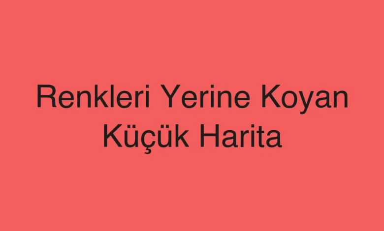Renkleri Yerine Koyan Küçük Harita