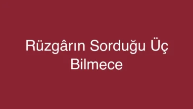 Rüzgârın Sorduğu Üç Bilmece