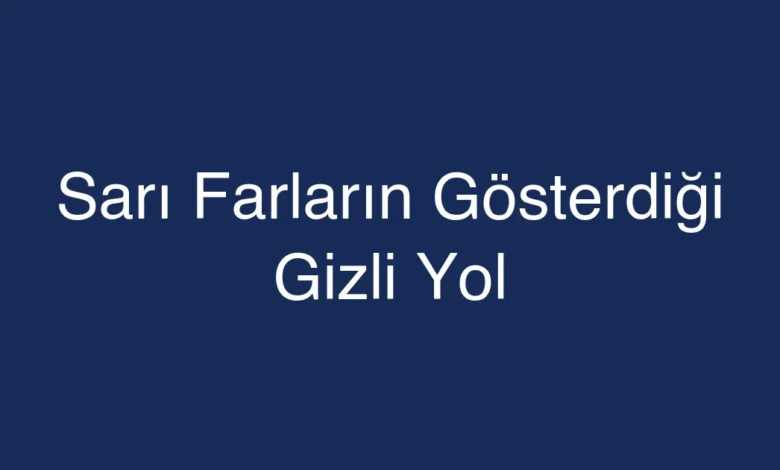 Sarı Farların Gösterdiği Gizli Yol