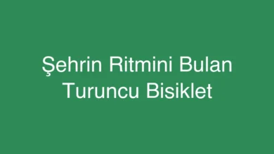 Şehrin Ritmini Bulan Turuncu Bisiklet