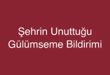 Şehrin Unuttuğu Gülümseme Bildirimi