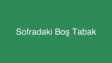 Sofradaki Boş Tabak