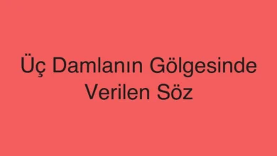 Üç Damlanın Gölgesinde Verilen Söz