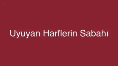 Uyuyan Harflerin Sabahı