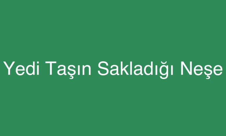 Yedi Taşın Sakladığı Neşe